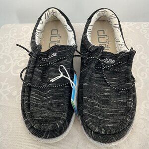 Hey Dude Wally Youth‎ Stretch Black Slip-On Shoes Y2-L3